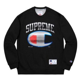 Supreme: Чёрная толстовка  Champion