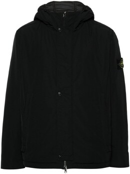Stone Island: Чёрный пуховик  Compass