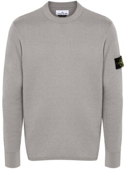 Stone Island: Серый свитер 