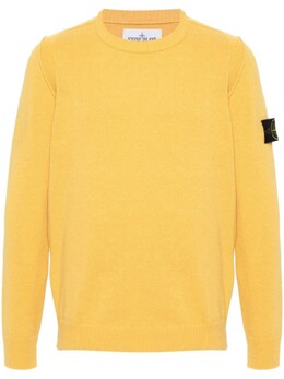 Stone Island: Жёлтый свитер  Compass