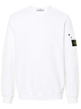 Stone Island: Белая толстовка  Compass