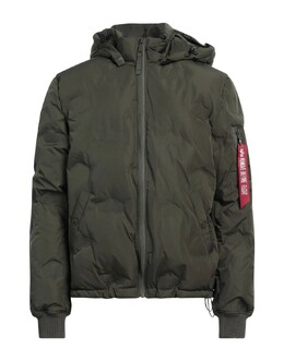 Alpha Industries: Зелёный пуховик 