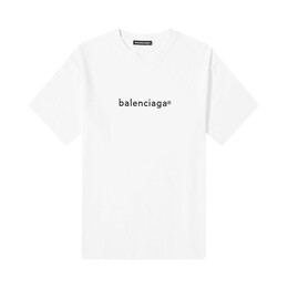 Balenciaga: Белая футболка  New Copyright