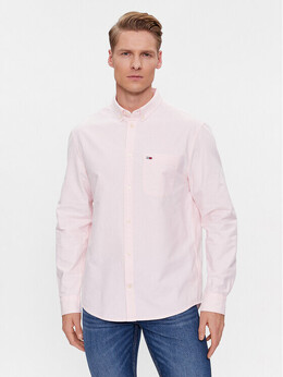 Tommy Jeans: Розовая рубашка 