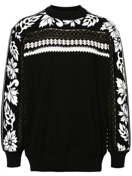 Sacai: Чёрный свитер 