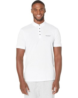 Armani Exchange: Белое поло 