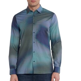 Armani Exchange: Синяя рубашка 