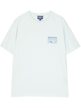 Maison Kitsuné: Футболка с принтом 