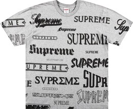 Supreme: Серая футболка 