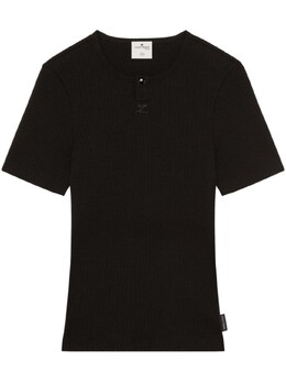Courreges: Чёрная футболка 