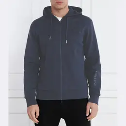 Armani Exchange: Синяя толстовка 