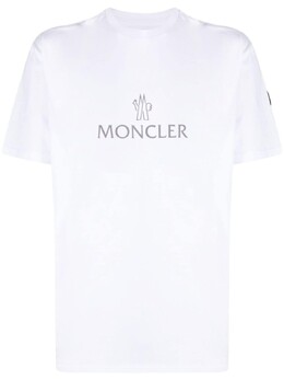 Moncler: Белая футболка 