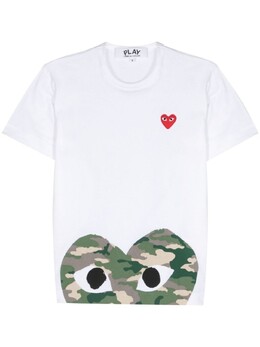 Comme Des Garçons Play: Белая футболка 
