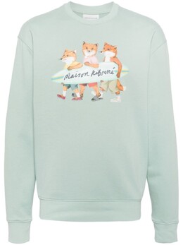 Maison Kitsuné: Синий свитер 