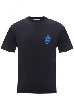JW Anderson: Синяя футболка  Anchor