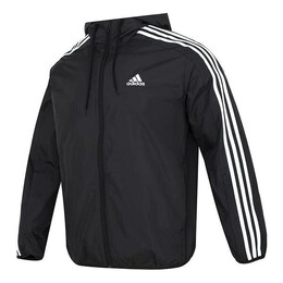 Adidas: Чёрная куртка  Essentials