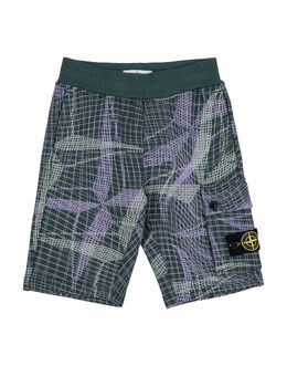 Stone Island Junior: Зелёные шорты 