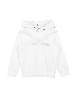 Stone Island Junior: Белая толстовка 