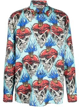 Philipp Plein: Рубашка  Skull с принтом