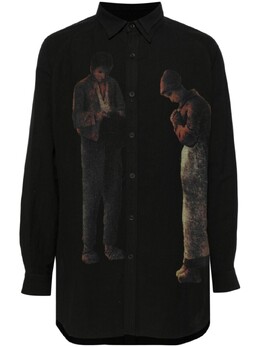 Yohji Yamamoto: Рубашка с принтом 