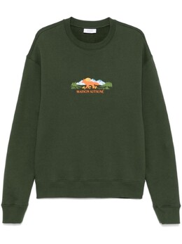 Maison Kitsuné: Зелёная толстовка 