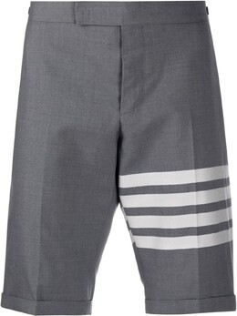Thom Browne: Серые шорты  4-Bar