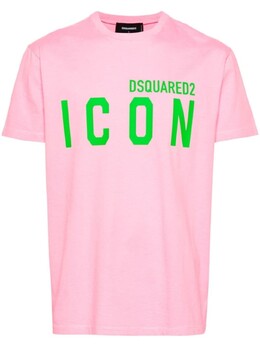 Dsquared2: Розовая футболка  Icon