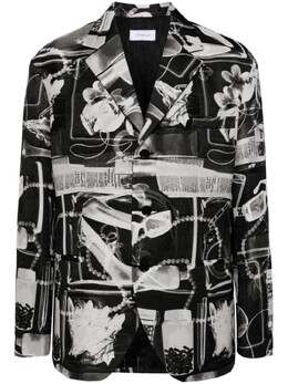 Off-White: Пиджаки с принтом 
