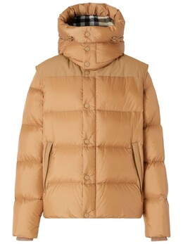 Burberry: Пуховик с капюшоном 