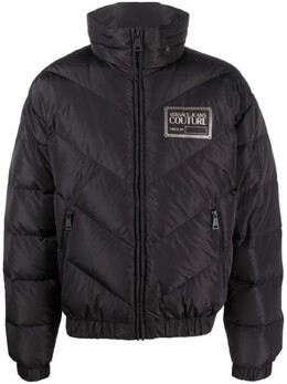 Versace Jeans Couture: Чёрный пуховик 