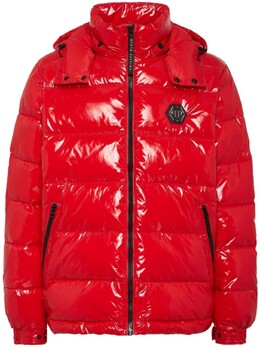 Philipp Plein: Красный пуховик  Hexagon