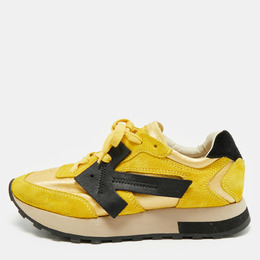 Off-White: Жёлтые кроссовки 