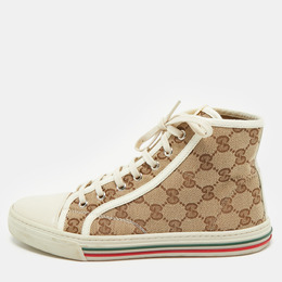Gucci: Бежевые кроссовки  GG Supreme