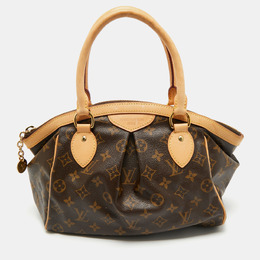 Louis Vuitton: Коричневая сумка 