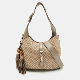 Gucci: Бежевая сумка  Jackie