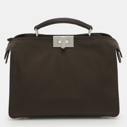 Fendi: Сумка  Peekaboo ISeeU цвета хаки