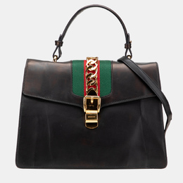Gucci: Чёрная сумка на руку  Sylvie