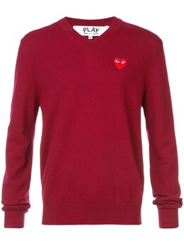 Comme Des Garçons Play: Свитер с v-образным вырезом 