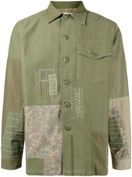 Maharishi: Рубашка в стиле пэчворк 