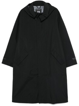 Y-3: Чёрное пальто 