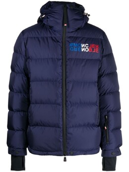 Moncler Grenoble: Синий пуховик 