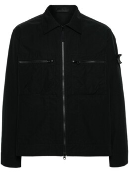 Stone Island: Чёрная куртка  Compass