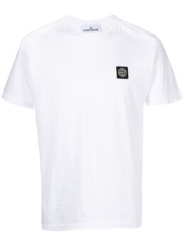 Stone Island: Белая футболка  Compass