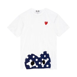 Comme Des Garçons Play: Футболка  Heart в горошек