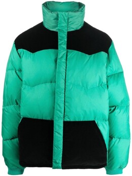 Marni: Зелёный пуховик 