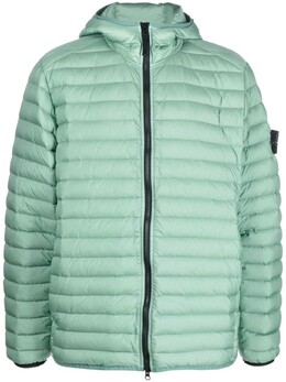 Stone Island: Зелёный пуховик  Compass
