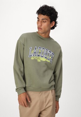 Lacoste: Толстовка цвета хаки 