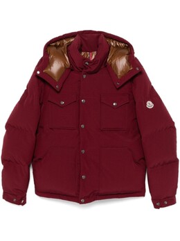 Moncler: Красный пуховик 