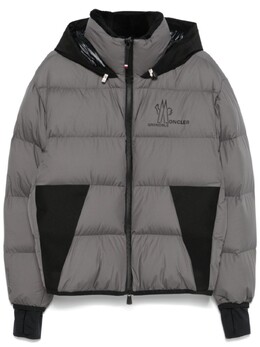 Moncler Grenoble: Серый пуховик 