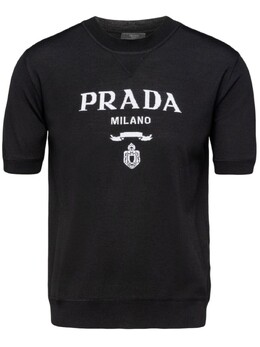 Prada: Трикотажная футболка 